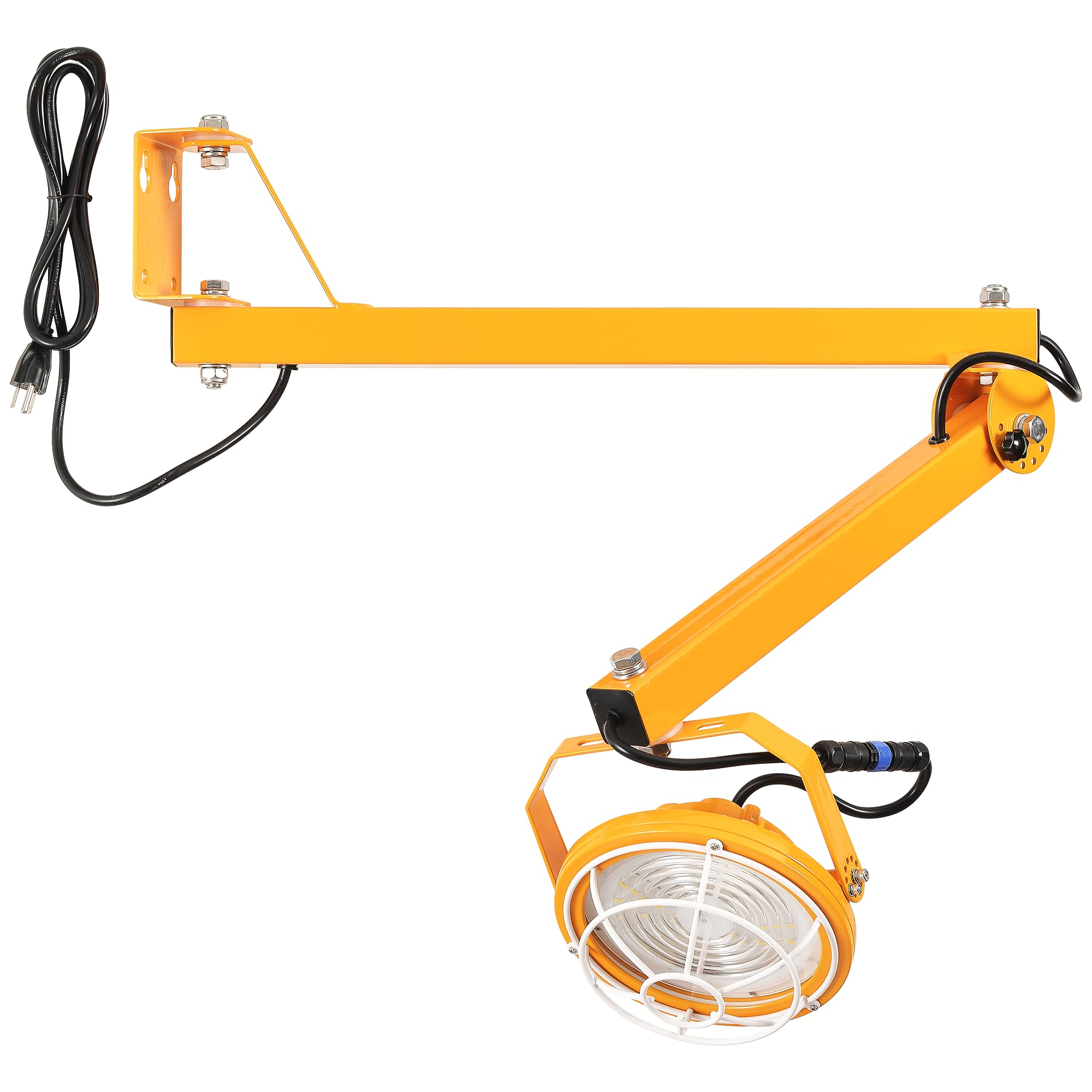 30W LED Loading Dock Lights with 40” Swing Single Folding Arm, 5000K 4,200 Lumen 360° Rotatable Lamp Head, IP65 Rated, UL Certified Workbench Light for Trailers, Docks, Warehouses, Container (30W)