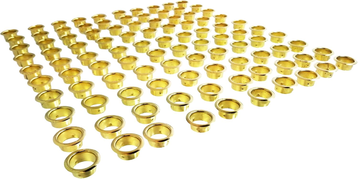 100pc. Bulk Pack 7/8" Brass Grommets/Candle Cups