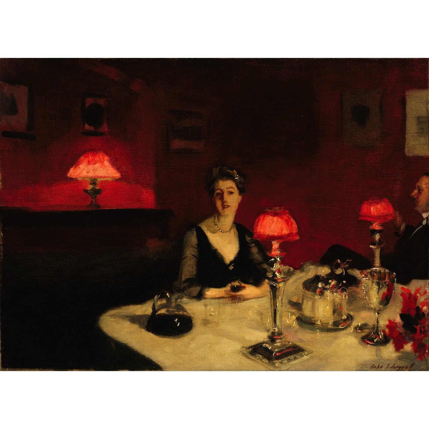 Une table de dîner la nuit Sargent poster grand format pour habiller un mur vide - 2