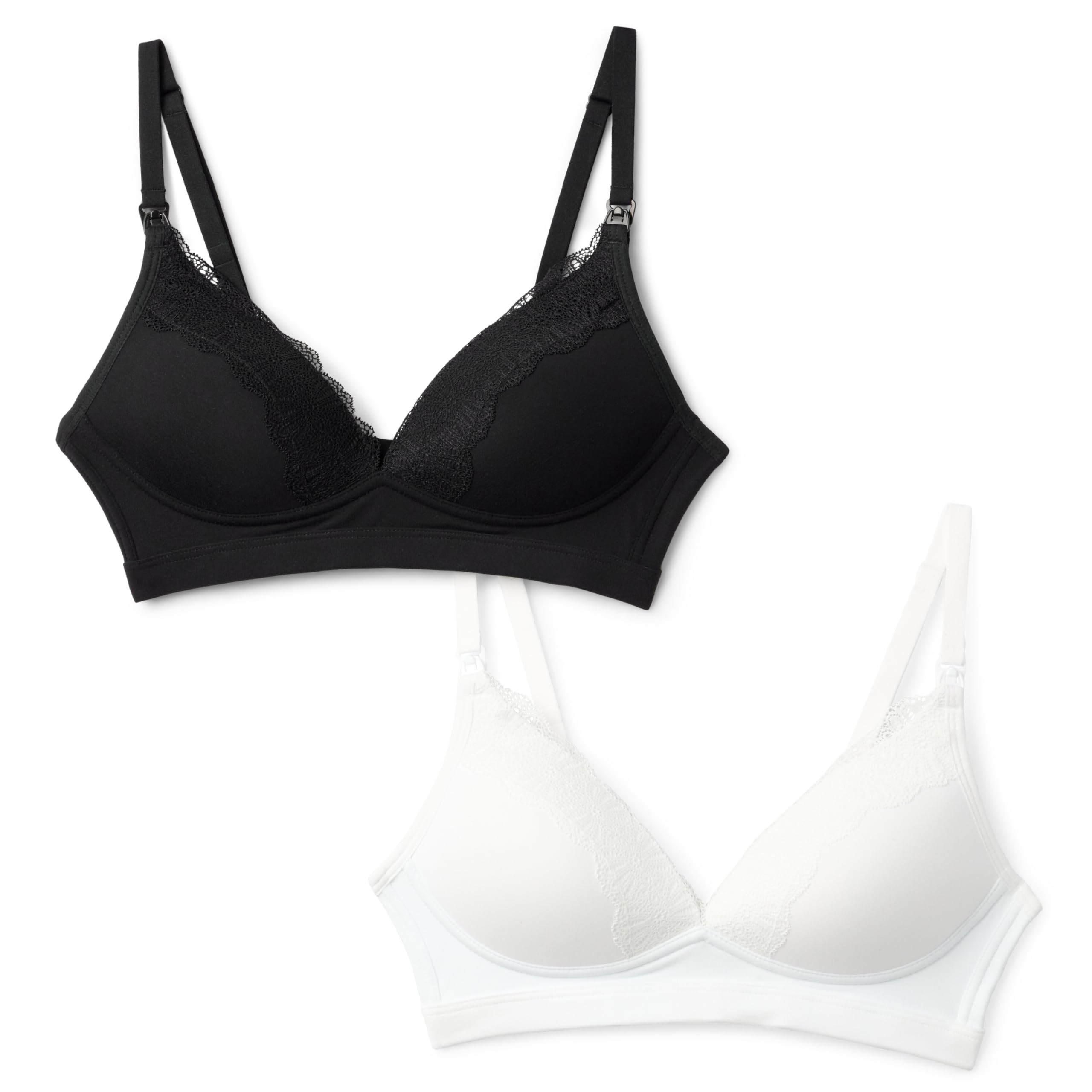 Amazon Essentials Women's Peached Microfibre Nursing Bra, Pack of 2