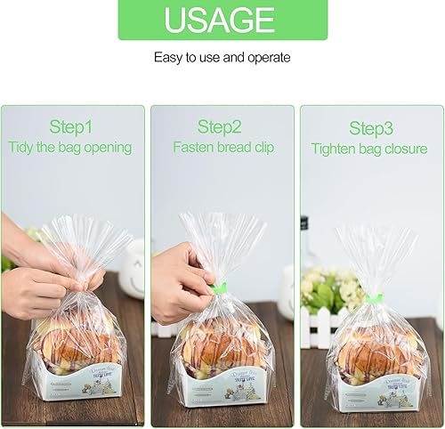 Miniatura 5 de 100 clips de plástico reutilizables para pan, mantén tu comida fresca con clips para bolsas de alimentos de 78 x 78 pulgadas (azul)