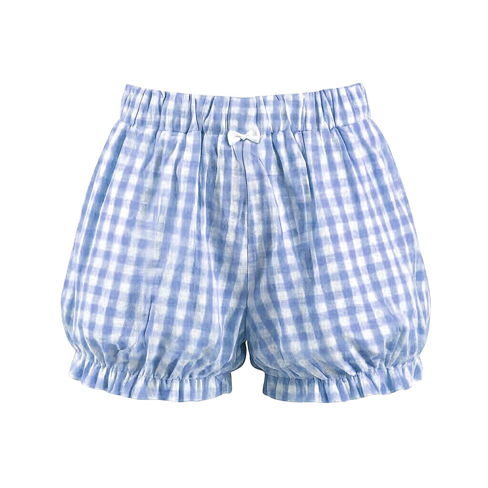 Generisch Mädchen Shorts Kinder Sport Shorts mit Elastische Bund und Hohe Taille Kurze Hosen Damen Leichte Atmungsaktive Baggy Sommer Elegante Bermudas Sport Strand Schule