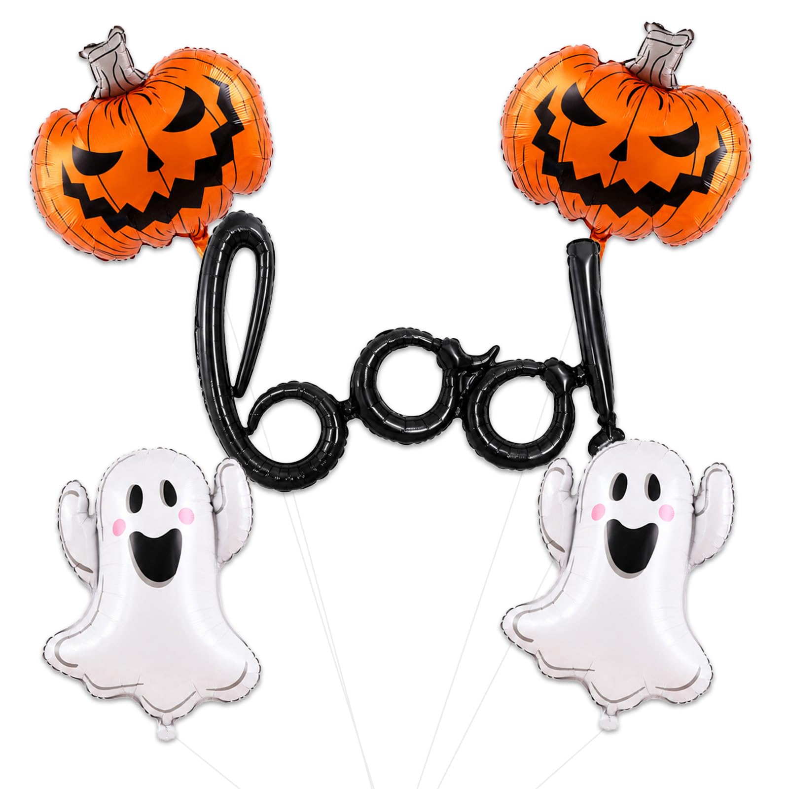 5pcs Halloween Balloons Aluminum Film Ghost Pumpkin Haunted Decorations