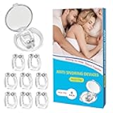 QUANROL Anti Snoring Devices, Silicone Nose Clip Stop Snoring, Snore Stopper Effective to Relieve Snoring, Snoring Solution Comfortable and Quieter Sleep, Clear