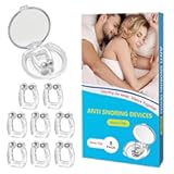 QUANROL Anti Snoring Devices&comma; Silicone Nose Clip Stop Snoring&comma; Snore Stopper Effective to Relieve Snoring&comma; Snoring Solution Comfortable and Quieter Sleep&comma; Clear