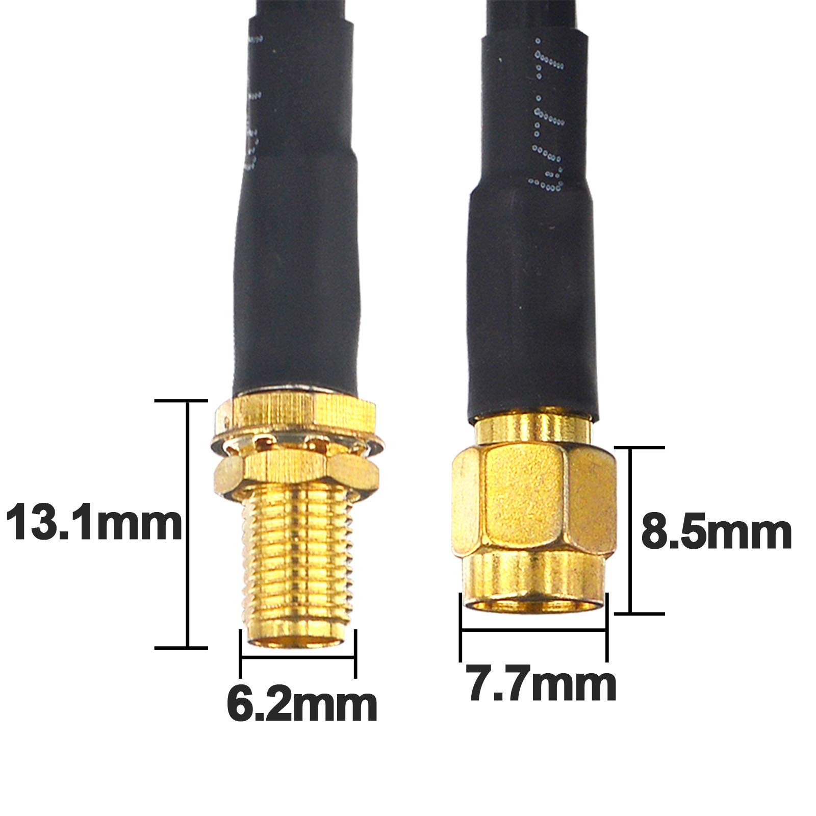 Antenna Boobrie Cable SMA 20M Coaxial RG58 Mejorado Macho a Hembra 50ohms Extensión para Enrutador WiFi 3G 4G LTE Antena de Baja Pérdida LAN inalámbral GPS
