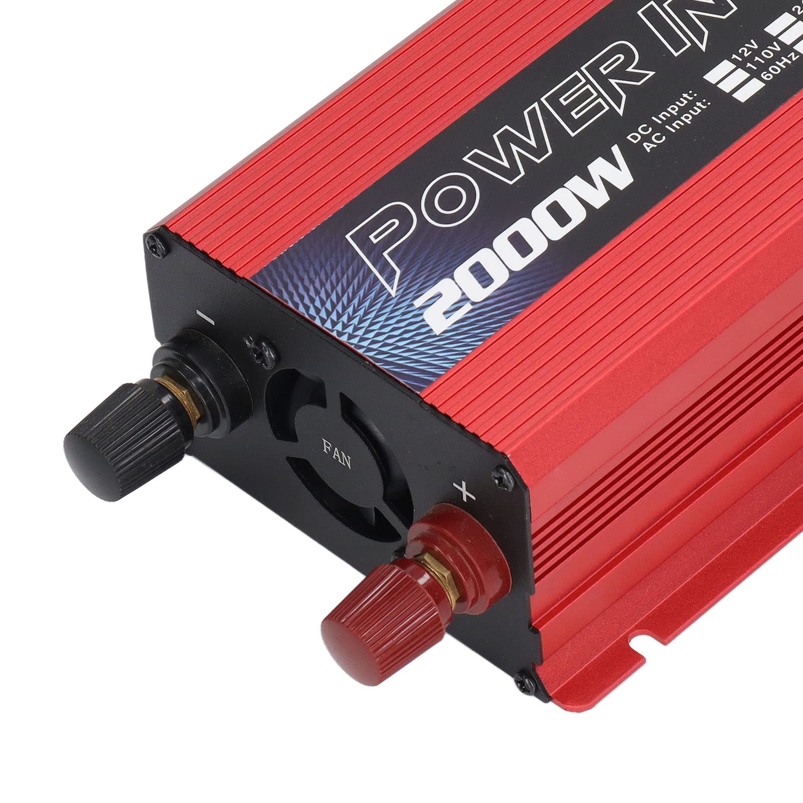 2000W Wechsel Richter, DC 12V zu AC Solar Outdoor Auto Inverter, Eingebauter Kühl Ventilator, Unendlich Variable Drehzahl-und Temperatur Regelungs Einstellungen (Rot)