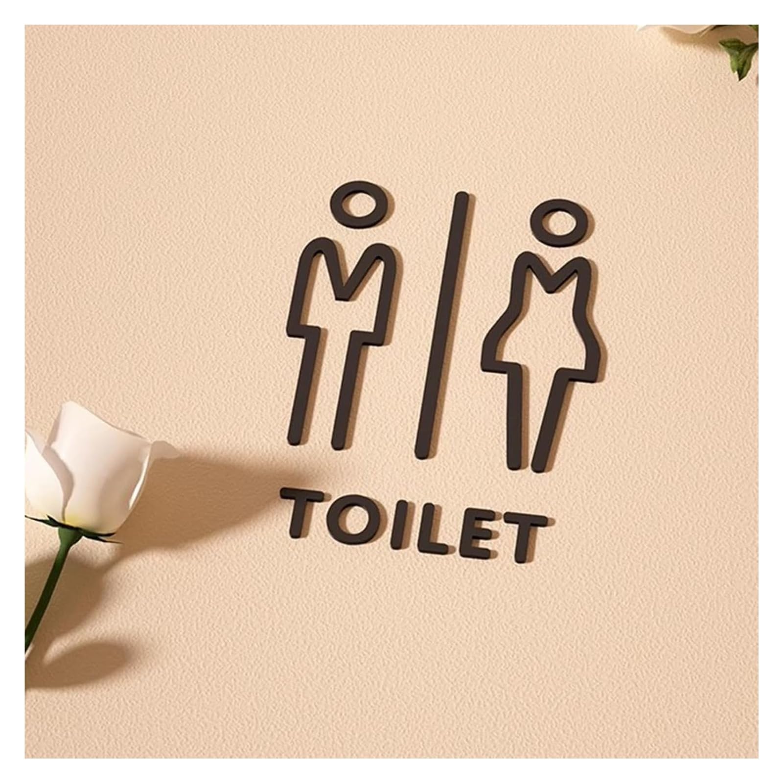 Carteles para aseos, Letrero de baño iluminado acrílico | A