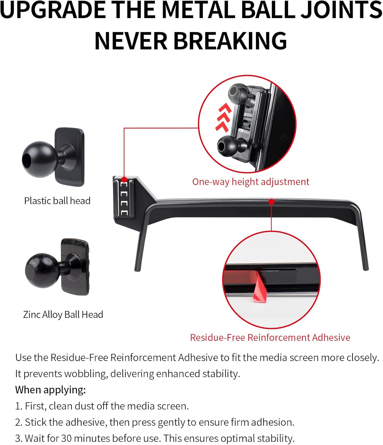 MaserWeller Car Phone Holder for 2021-2024 Chevrolet Suburban/Tahoe/GMC Yukon/Yukon XL Accessories 10.2-inch Screen Fixed Clip, 360° Rotation Phone Mount Compatible with MagSafe, Cell Phone Holder