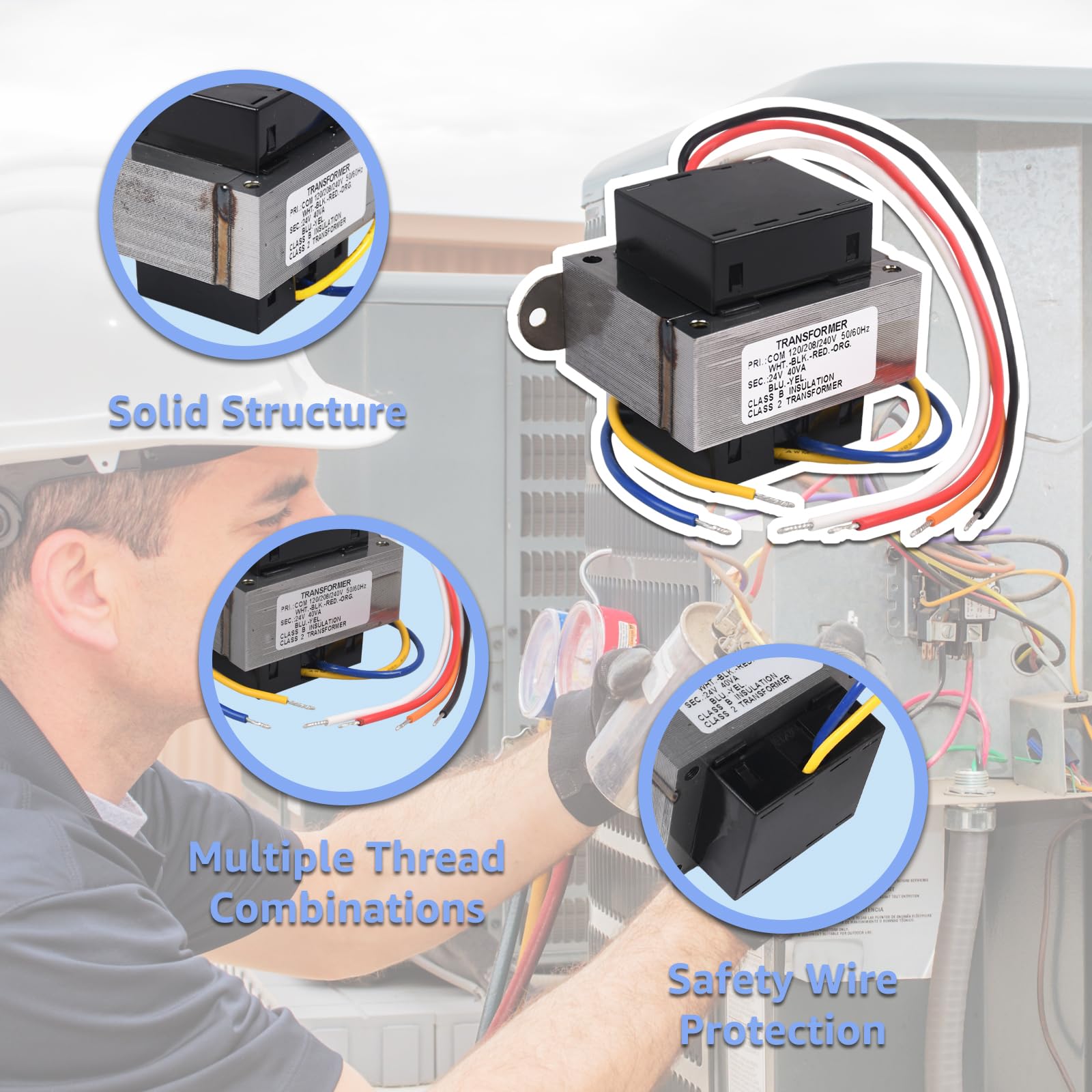 Transformador 50354 40VA-120/208/240V a 24V compatible con Mars Transformer