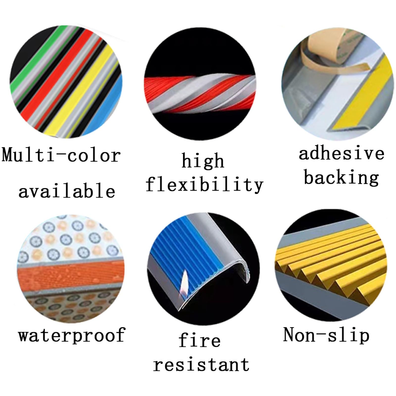 PVC Tiras De Goma De Borde De Paso, Tiras Antideslizantes para Peldaños, Autoadhesivo De Borde Esquina para Cantos para Escaleras En Forma De L, Buena Flexibilidad(Grayish Red,2m/78.7in)