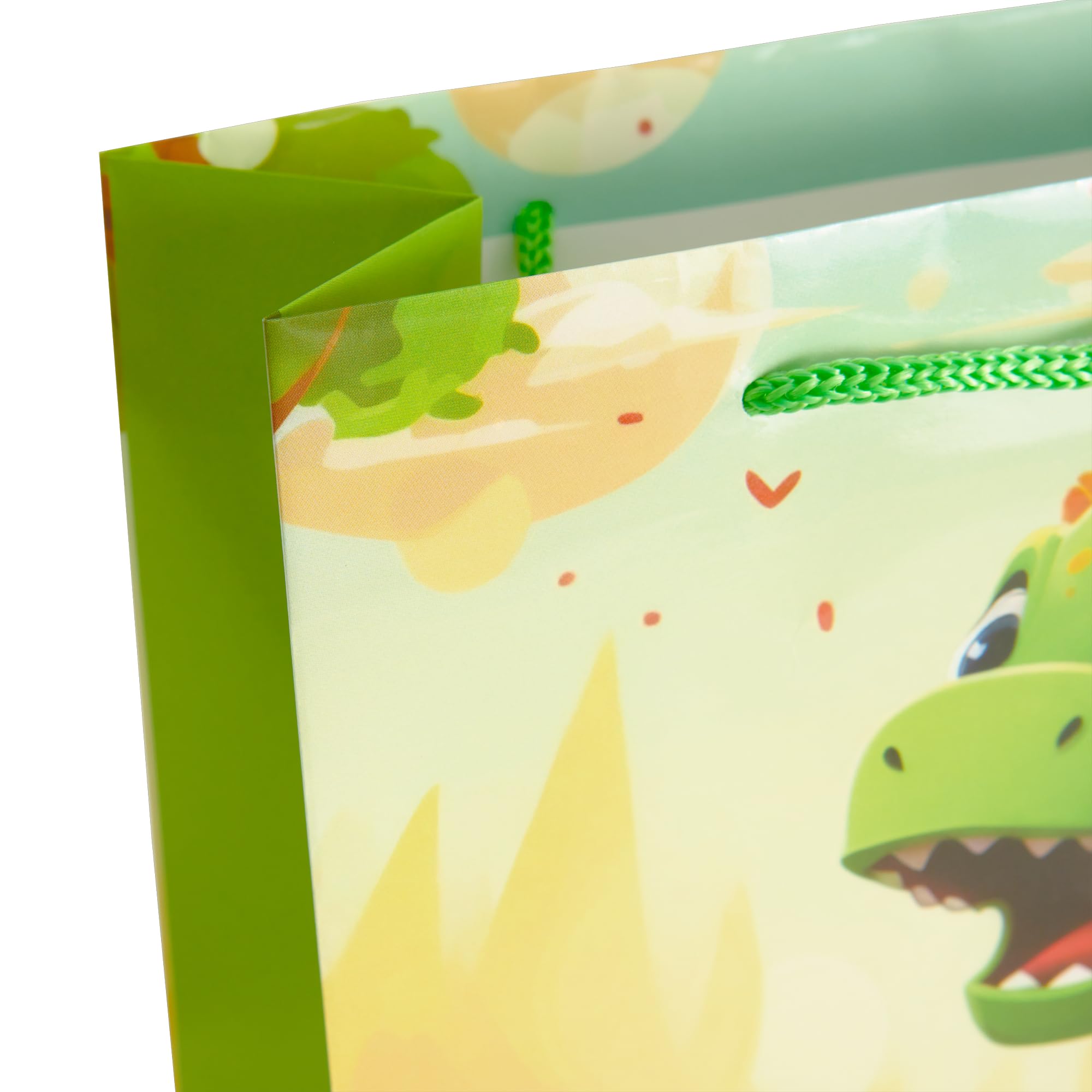 Idena 30479-10 30479-10 Gift Bags 18 x 23 x 8 cm Paper Bags with Dino Print, Pack of 10, Multi-Coloured, multicoloured - Image 4