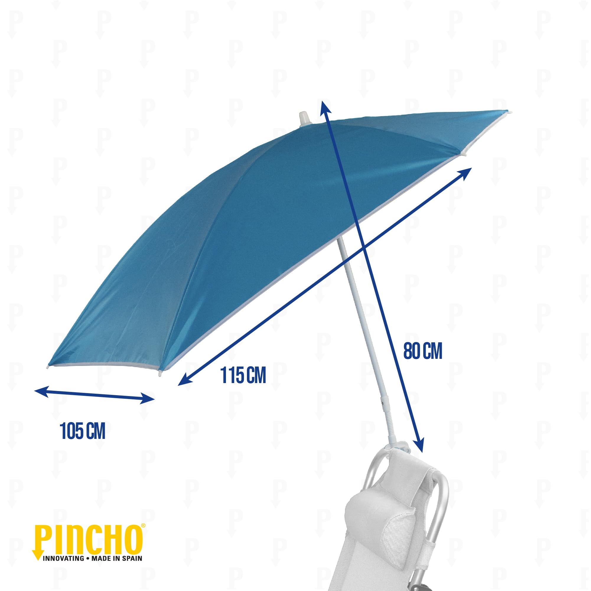 Pincho Ombrellone a vela da spiaggia con rotazione a 360 gradi e doppia posizione di ancoraggio, protezione solare UPF, struttura leggera pieghevole, ideale per pesca, lettura e attività all'aperto (2