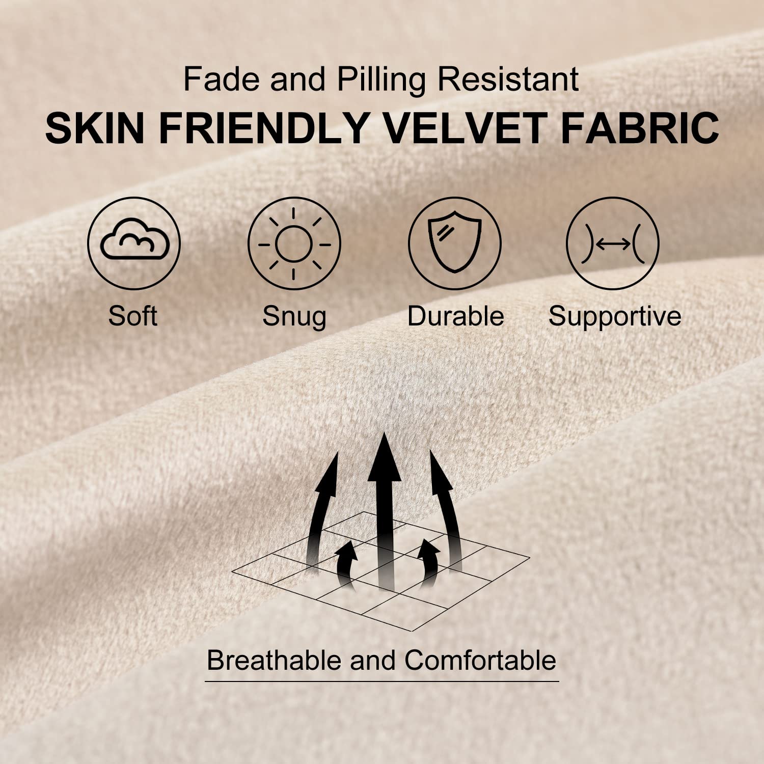 Wellsin Chair Cushions for Dining Chairs, Memory Foam Seat Cushions for Kitchen Chairs, 17"x16"x1.5" Kitchen Chair Cushions with Ties (Khaki, 6 Pack)