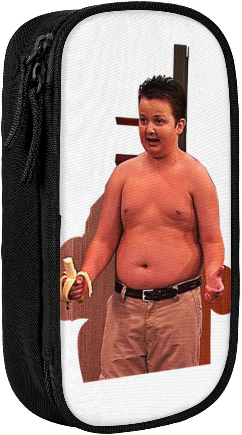 FHWFE Double Zipper Pencil Case Gibby from Icarly Large Capacity for