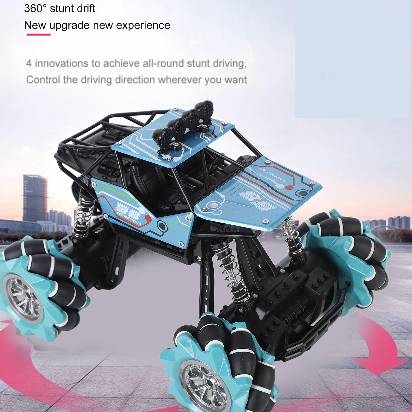 Alomejor Voiture Télécommandée à Capteur Gestuel, Voiture RC Drift 360