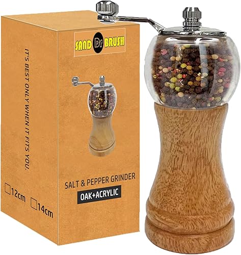 Juego de molinillo de pimienta, molinillo manual, estilo clásico de batido de mano, 1 pieza de 6 pulgadas, material EP acrílico, cuchillas de disponible en Yaxa El Salvador