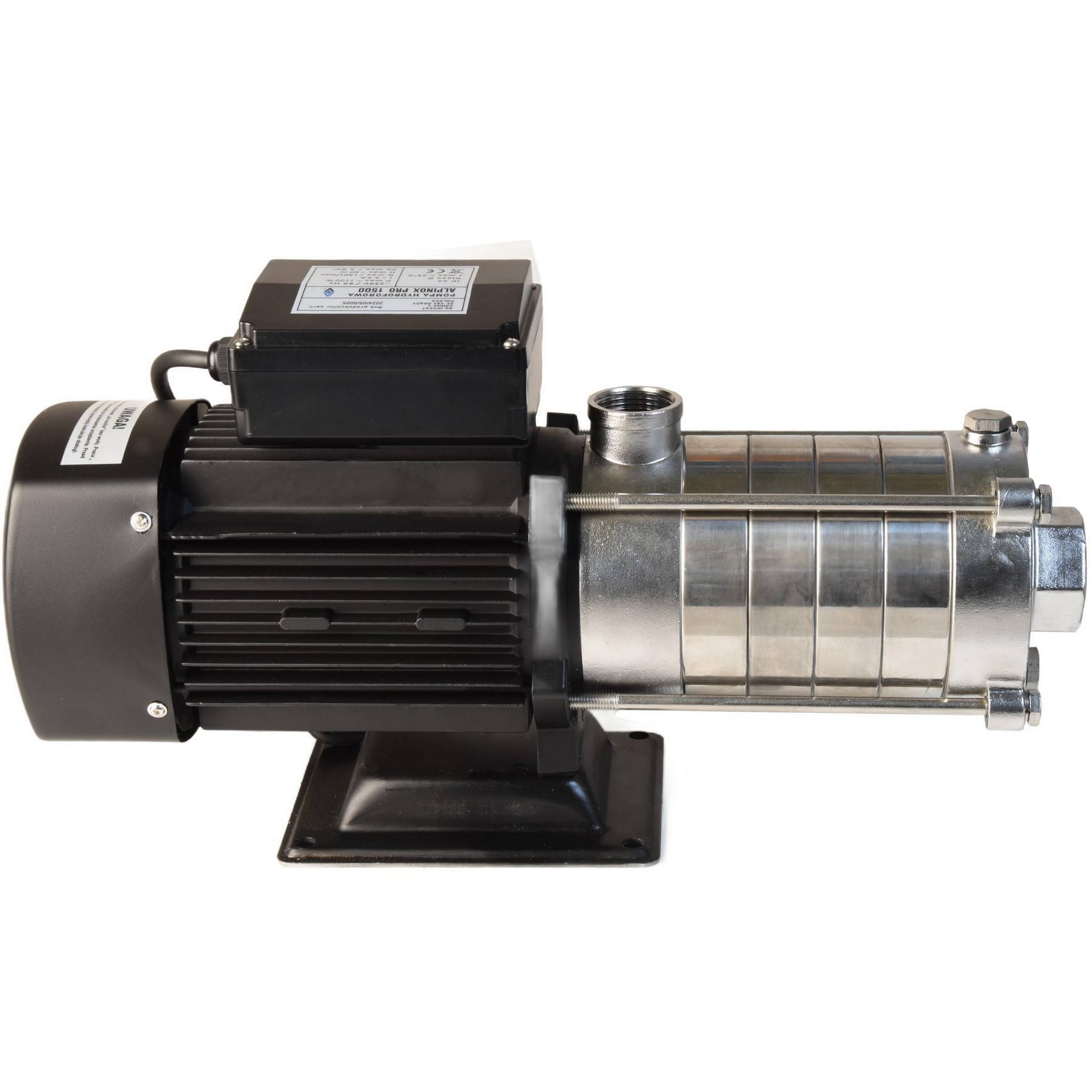 Wasserpumpe ALPINOX PRO 1500 (1100 W, 7800 l/h Förderleistung, 50m Förderhöhe)- für Sauberes Wasser Hauswasserwerk Gartenpumpe PREMIUM Bewässerungspumpe Regenwasserpumpe (ALPINOX PRO 1500)