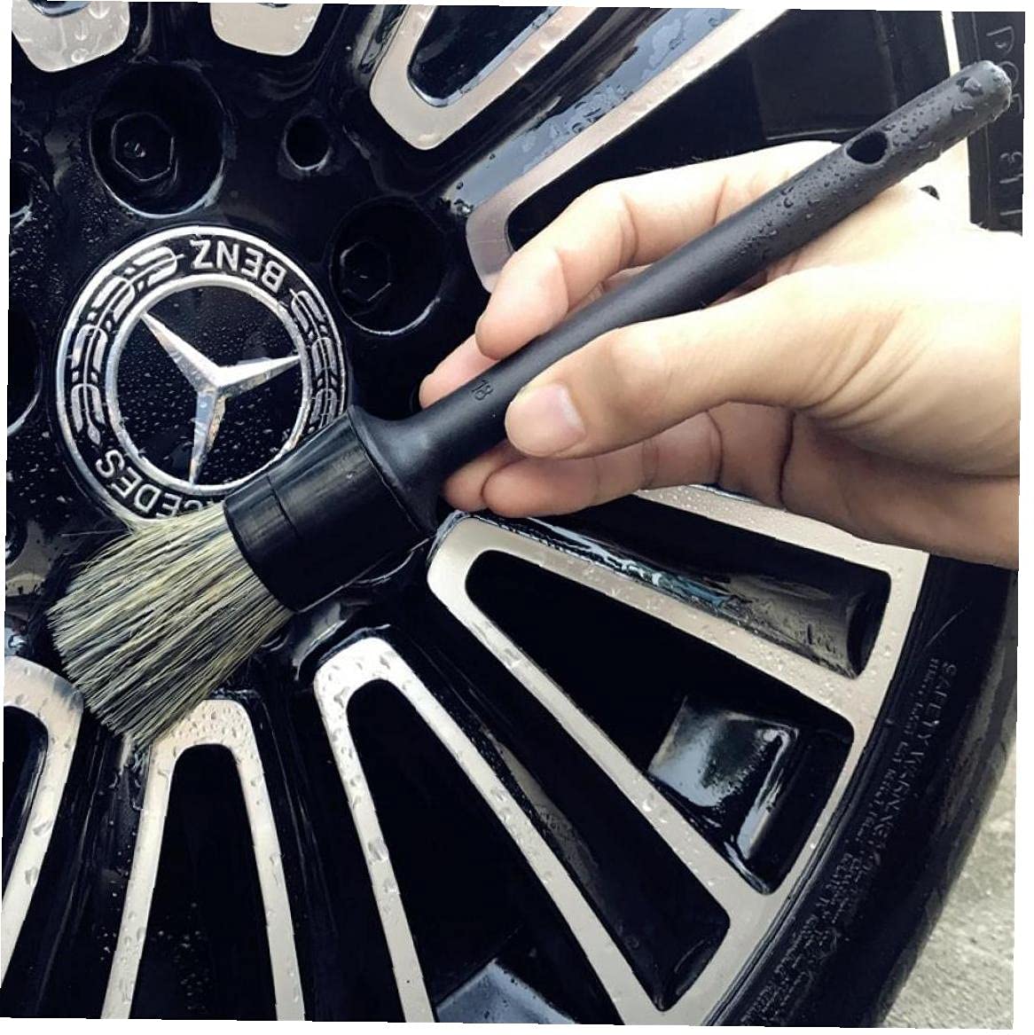 ZORILO Lucullan Mehrzweck-Reinigungsbürsten-Set, 3 Stück, Kunststoffgriff, Auto-Detailing-Bürsten, super dichte Borsten für Innenfelgen und Räder, Reinigung in verschiedenen Farben