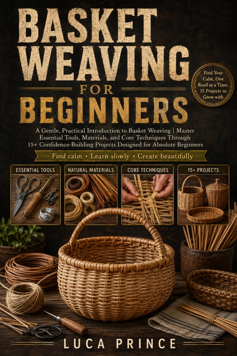 Basket Weaving for Beginners: A Gentle, Practical Introduction to Basket Weaving | Master Essential Tools, Materials, and Core Techniques Through 15+ ... Projects Designed for Absolute Beginners