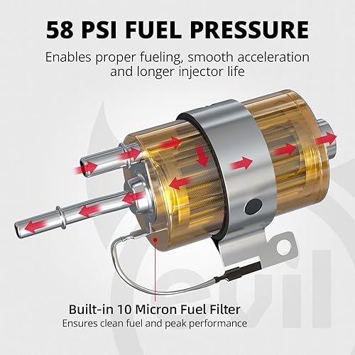 Miniatura 3 de EVIL ENERGY Filtro Regulador de Combustible 58 PSI compatible con LS Swap EFI Conversion C5