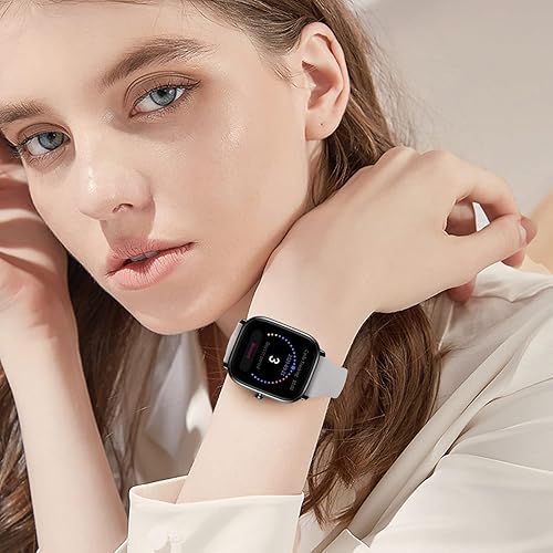 Miniatura 7 de Amzpas Correa de silicona delgada para Amazfit GTS 2 MiniGTS 2eGTS 2GTS 3GTS 4GTS 4 MiniAmazfit GTR de 1.654 in, correas deportivas ajustables de