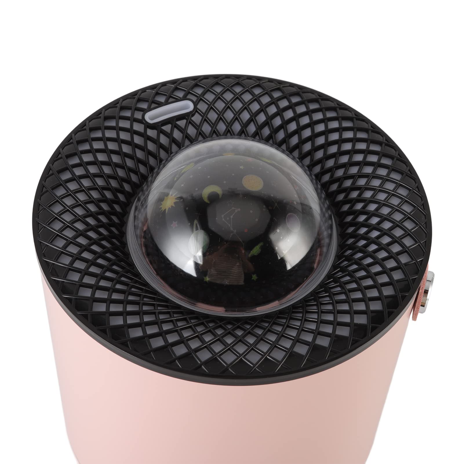 Humidificador con lámpara de proyector ultrasónico, 450 ml, rotación dinámica de 360 ​​°, difusor de aceites esenciales de aromaterapia con luz nocturna suave para el dormitorio (Rosa)