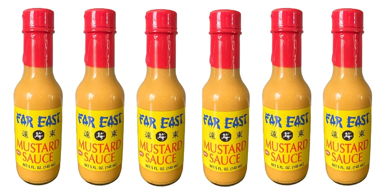 FAR EAST Hot Mustard Sauce, 5-ounce Bottle of Spicy Mustard (5-Ounces, 6, Count)