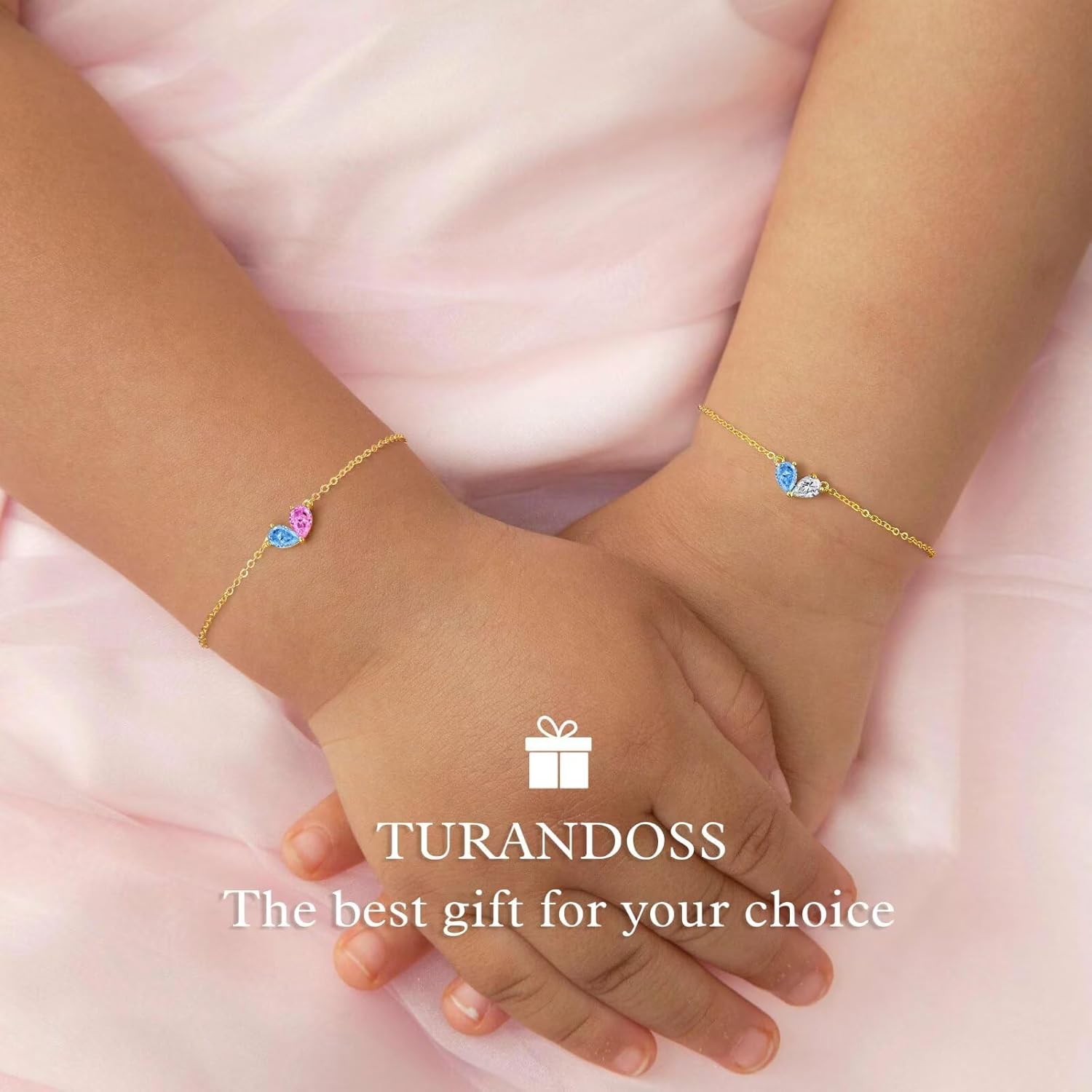 Turandoss Gifts for Women Teen Girl Kids - 6 7 8 9 10 11 12 13 14 15 16 Year Old Girls Birthday Gifts, 14K Dainty Gold Plated Created Birthstone Bracelets for Women Birthday - Image 5