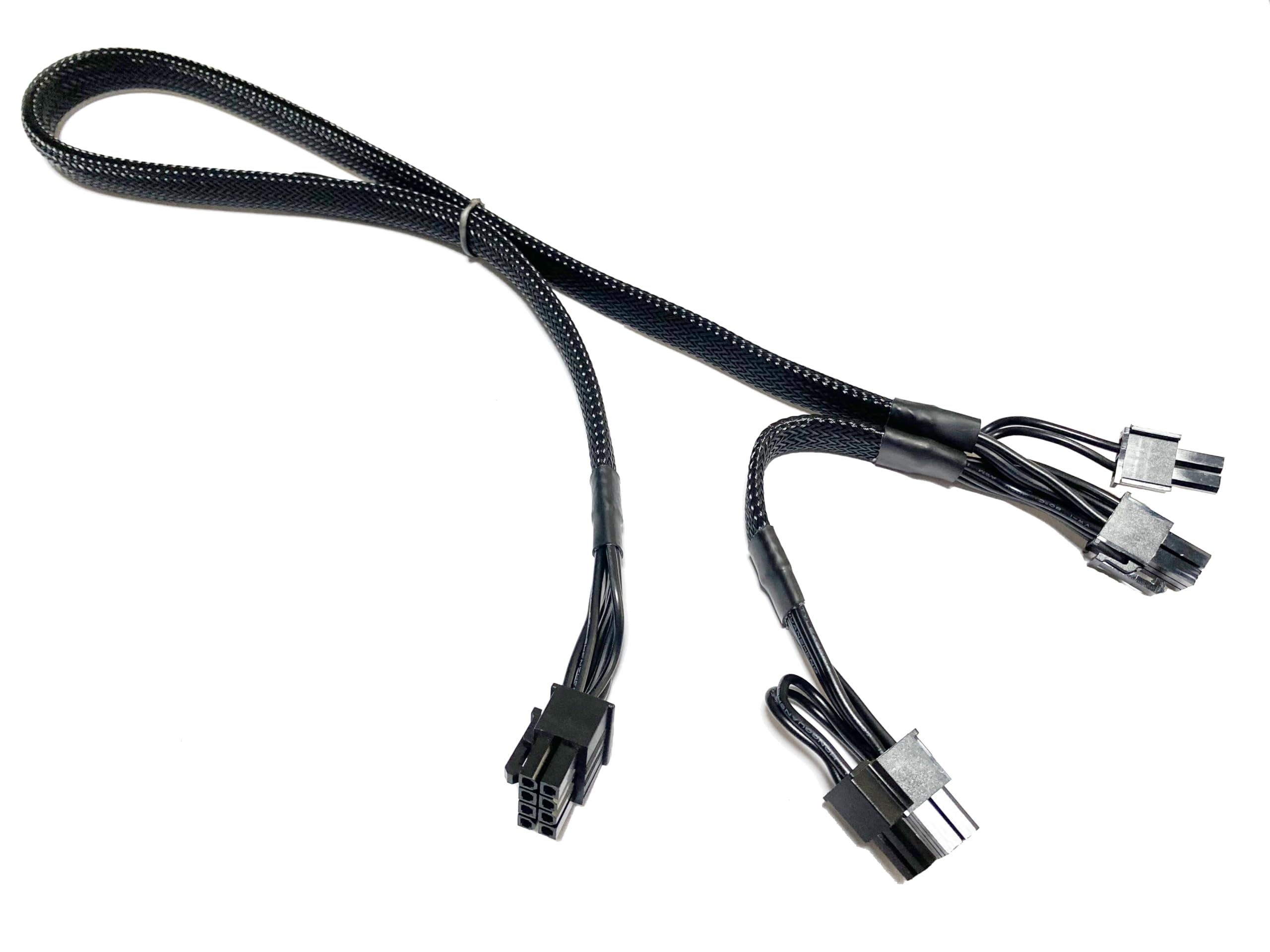 Thsion PCIE Cable for Corsair, 60cm 8-Pin to PCIe 6+2-Pin Dual Cable Connectors GPU Power Supply Splitter Adapter Cable for Corsair Modular Power Supply