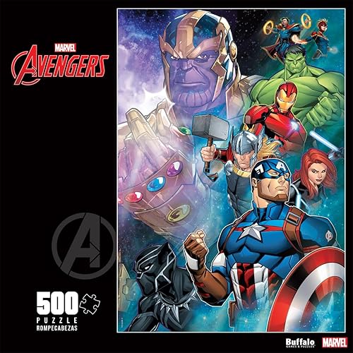 Miniatura 2 de Buffalo Games - Marvel - Thanos Vs. The Avengers - Rompecabezas de 500 piezas para adultos desafiante rompecabezas perfecto para noches de juego -