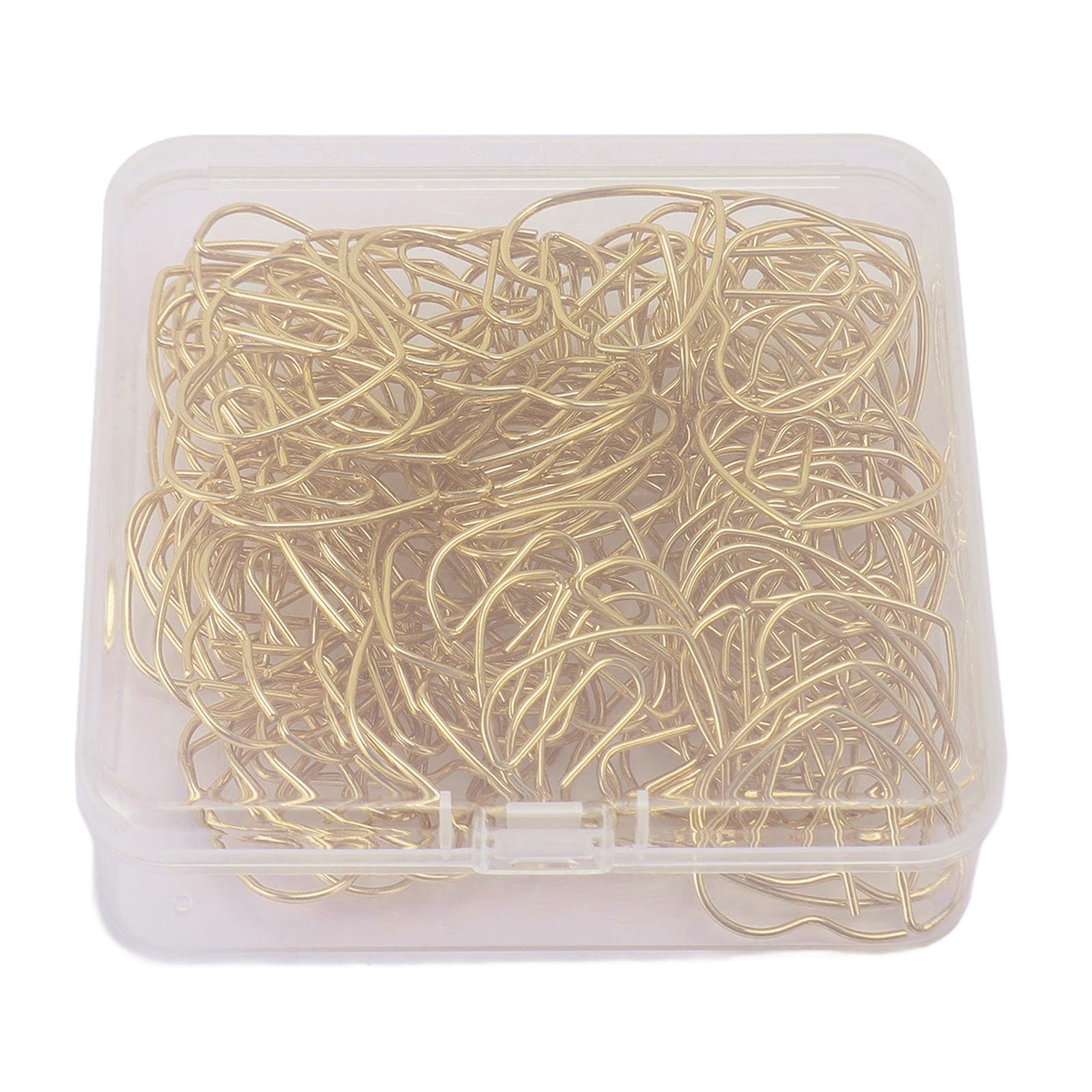 Hartvormige Paperclips Goud - 100 Stuks Groot - Decoratieve Hart Paperclips Voor Kantoor, Bruiloft En School
