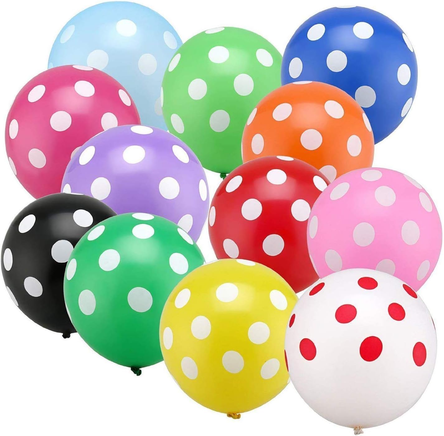 Frith Events Polka dot Latex Balloon for Decoration (Pack of 30, FE-001)