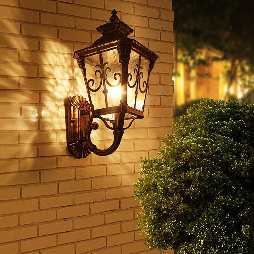 HXYSXHJUO Retro Floodlight Front Porch Wall Lamp Balcony Lighting Embedded Landscape Light Sconce Oil Rubbed Bronze Finish Artificial Explosion-proof Exterior Waterp