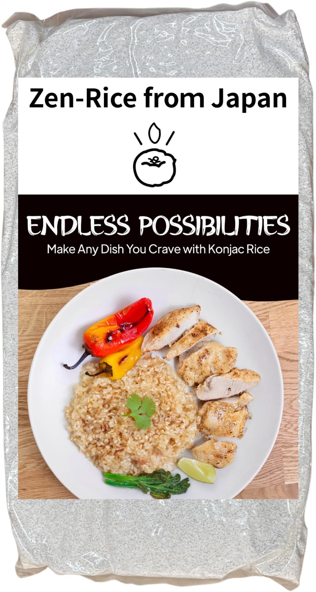 【Izukappa Zen-Rice from Japan】Dry Konjac Rice, 167.4 oz (5000 g) No Sugar, No Fat, Low Calorie, Freezeable, Vegan-Friendly, Zero Gluten, Ready to Eat.