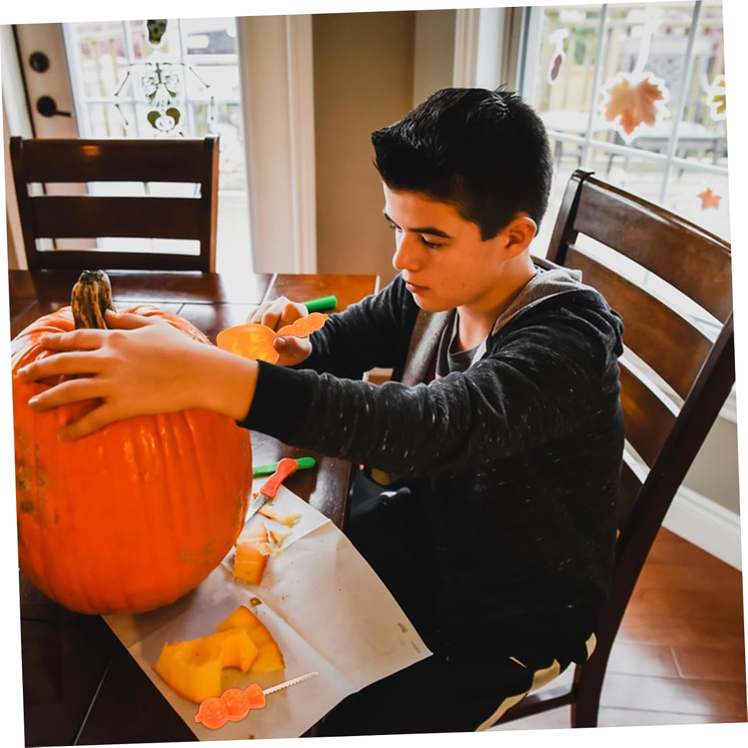 Halloween Pumpkin Kit 4pcs Stainless Steel Tools Perfect for Jack-o-lanterns Decorations