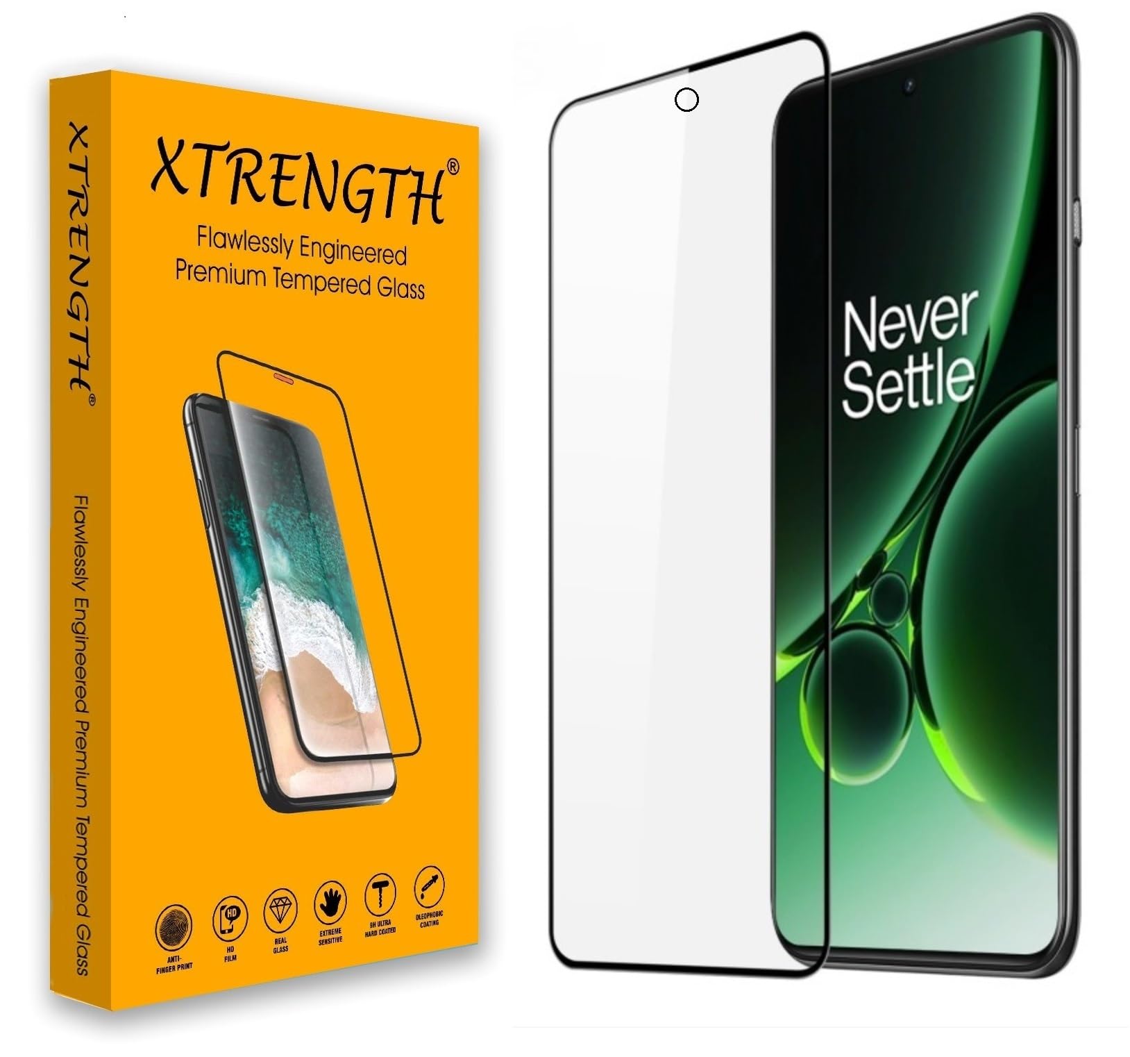 XTRENGTH Advanced HD+ Tempered Glass Screen Protector Designed for OnePlus Nord 3 5G - Edge to Edge Full Screen Coverage with Easy Self Installation Kit (Anti-Scratch) (B0C71HMPJH) Amazon Price History, Amazon Price Tracker
