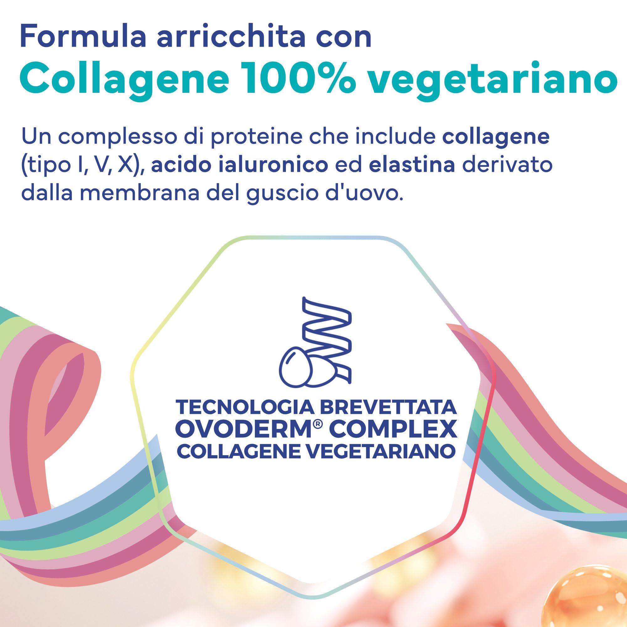 UPSA x Nourished Collagen Skin Glow, con Niacinamide 60 Gummies, Bipacco | Integratore Alimentare con Ovoderm, Niacinamide e Vitamina C, Caramelle Gommose Gusto Frutta, Senza Zucchero, Vegetariano