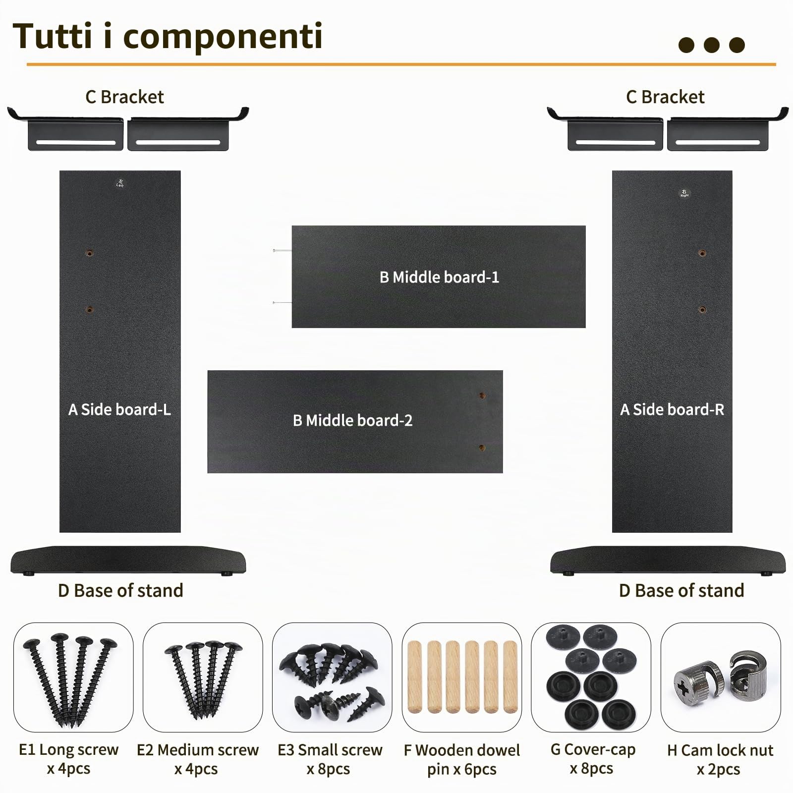 Supporto universale per tastiera per pianoforte a 76/88 tasti, in legno, compatibile con YMH serie P, CSO serie PX, RLD FP, tastiera centrale 2 in 1 (nero, M)