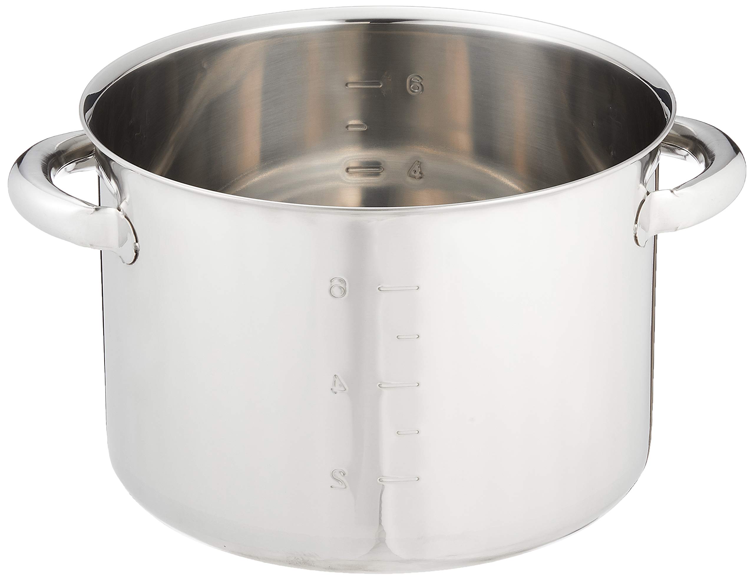 Amazon｜EBM モリブデンジII 半寸胴鍋(目盛付)24cm 蓋無｜寸胴鍋