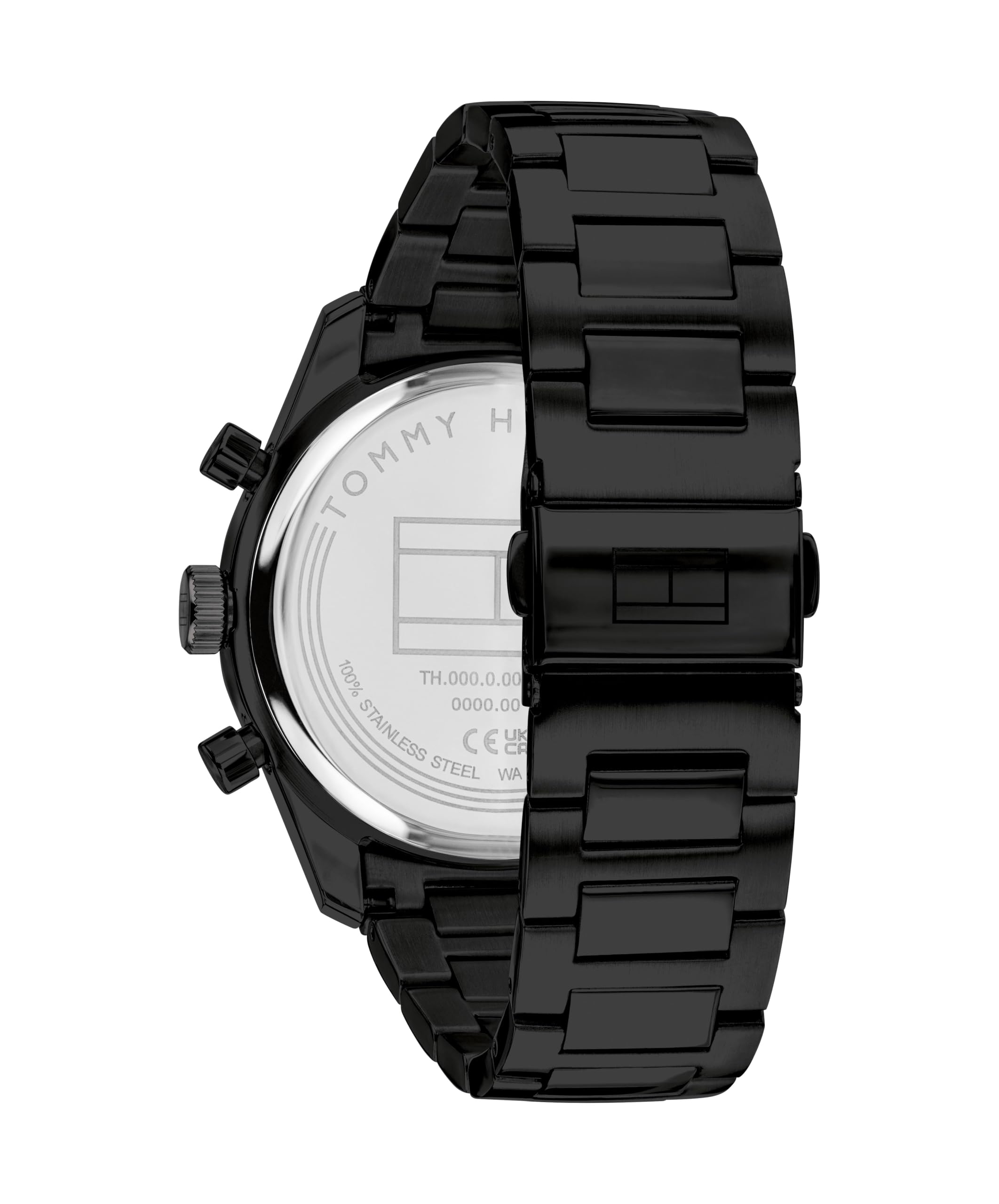Tommy Hilfiger Orologio Multifunzione da Uomo Collezione Hampton con Bracciale in Acciaio IP Nero - 1792280
