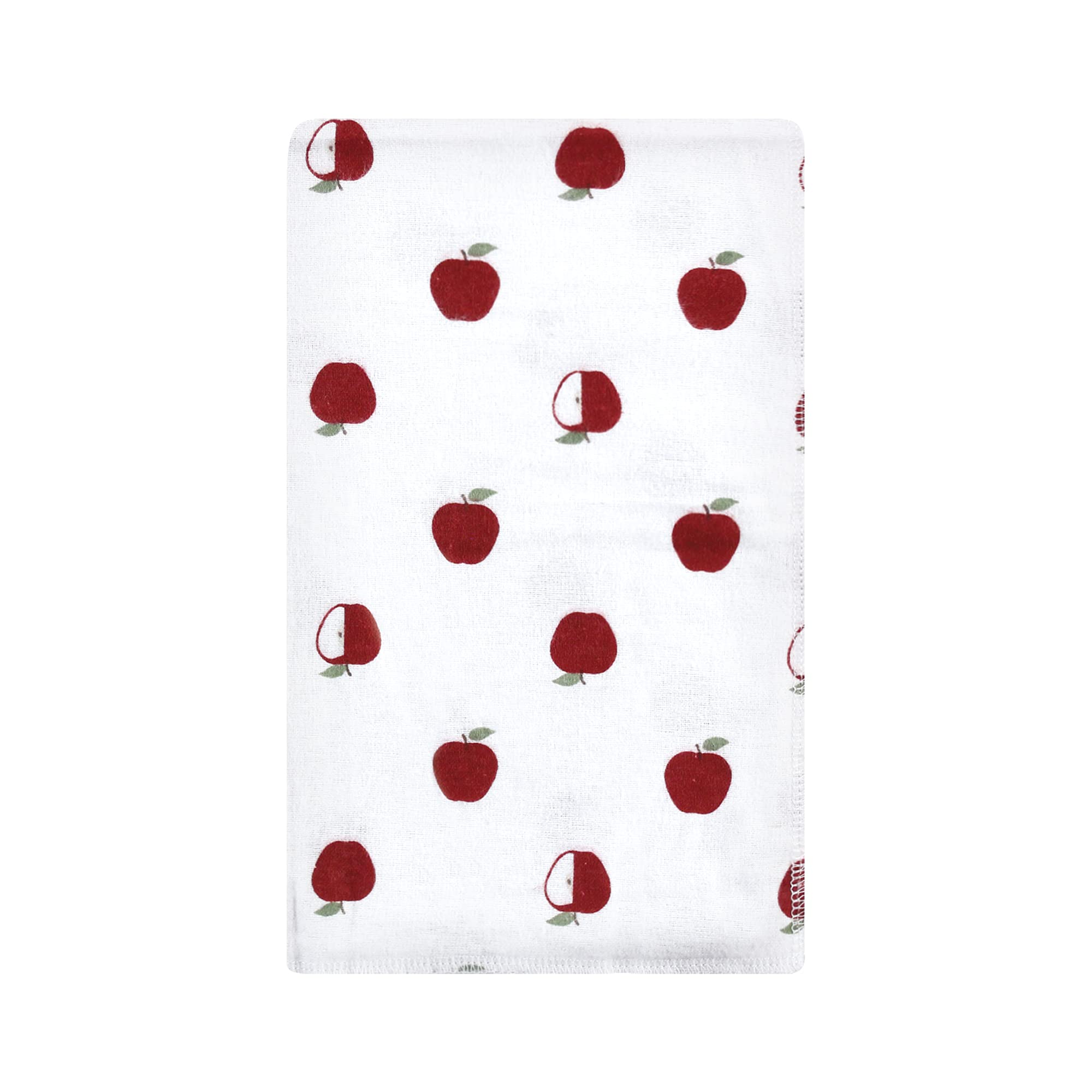 Hudson Baby Unisex Baby Cotton Flannel Burp Cloths, Apple Orchard, One Size