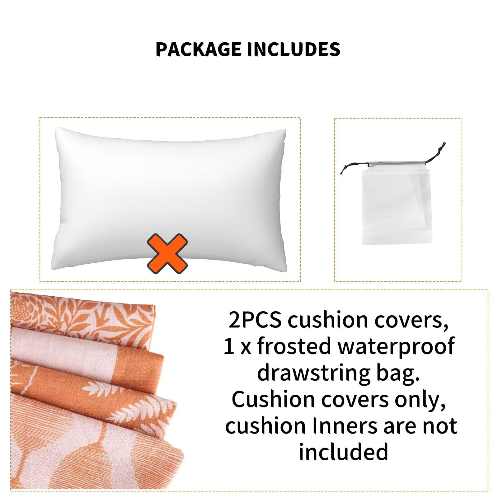 Whoiy Housse Coussin Rectangulaire, Taie D'oreiller Noir Housse De