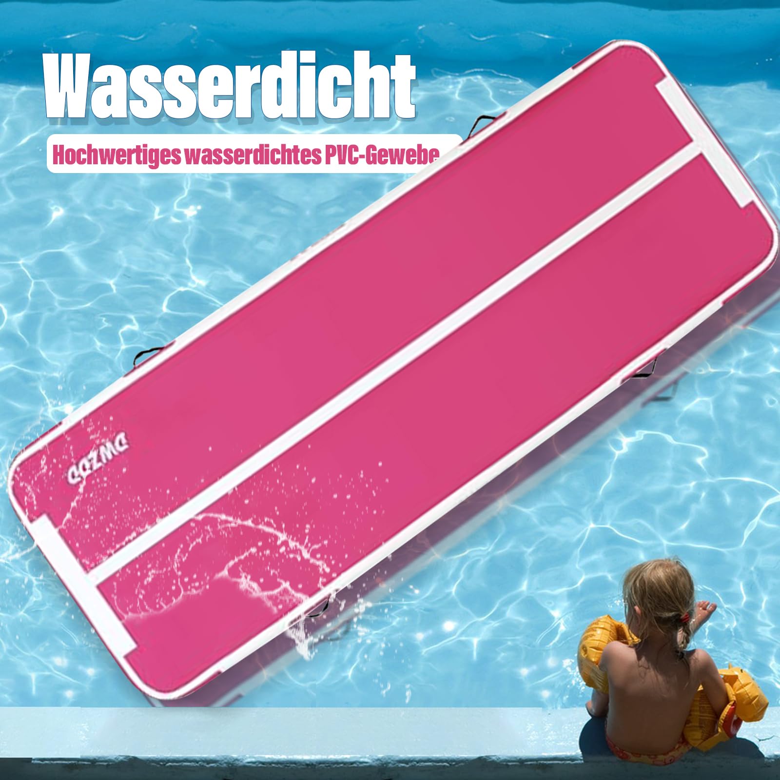 Dwzdd Ginnastica Air Matte Track, 3 m/4 m/5 m/6 m Tappetino di Ginnastica per Bambini, Tappetino di Ginnastica Gonfiabile Tumble Track per Casa/Palestra/Allenamento/Cheerleading/Wasse