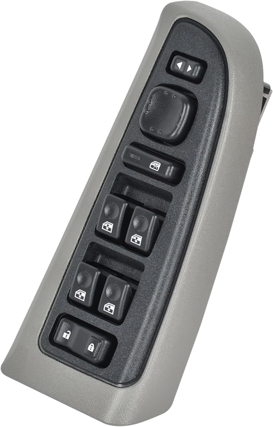 Front Driver Side Door Lock & Power Window Switch with Gray Bezel for 2003-2008 Chevy/GMC