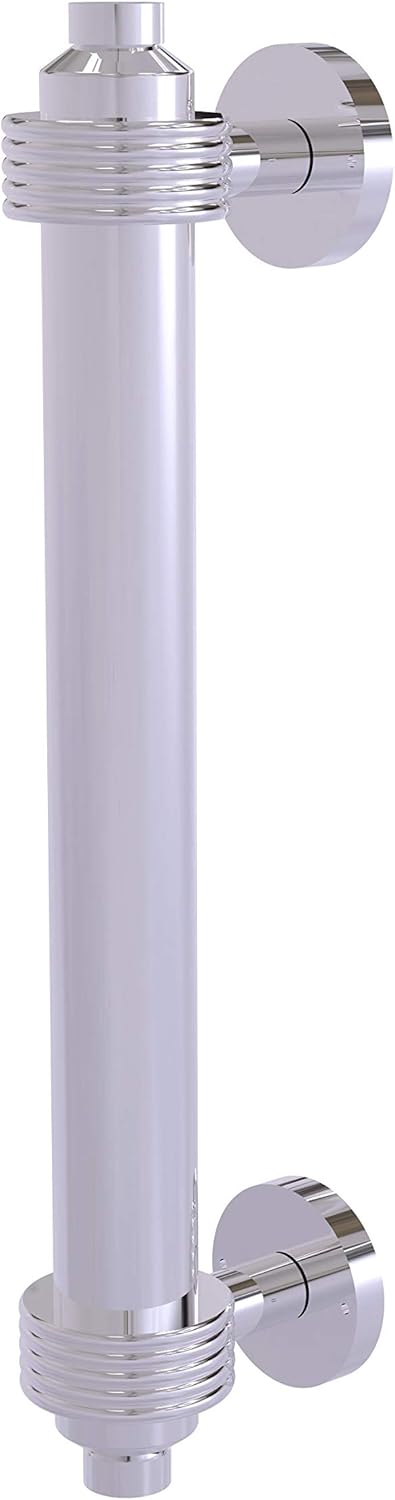 Allied Brass 403G-PC 8 Inch Door Pull with Groovy Accents, Polished Chrome