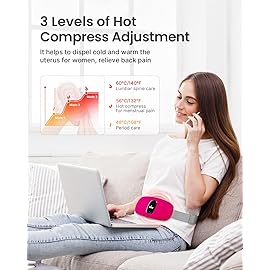 iDOO Menstrual Heating Pad, FSA Eligible Item, Cramps Heating Pad Women with 3 Heat Levels and 3 Massage Modes, Portable Heat Pad for Cramps, Gifts for Girlfriend Mom Wife Women (Barbie Pink)