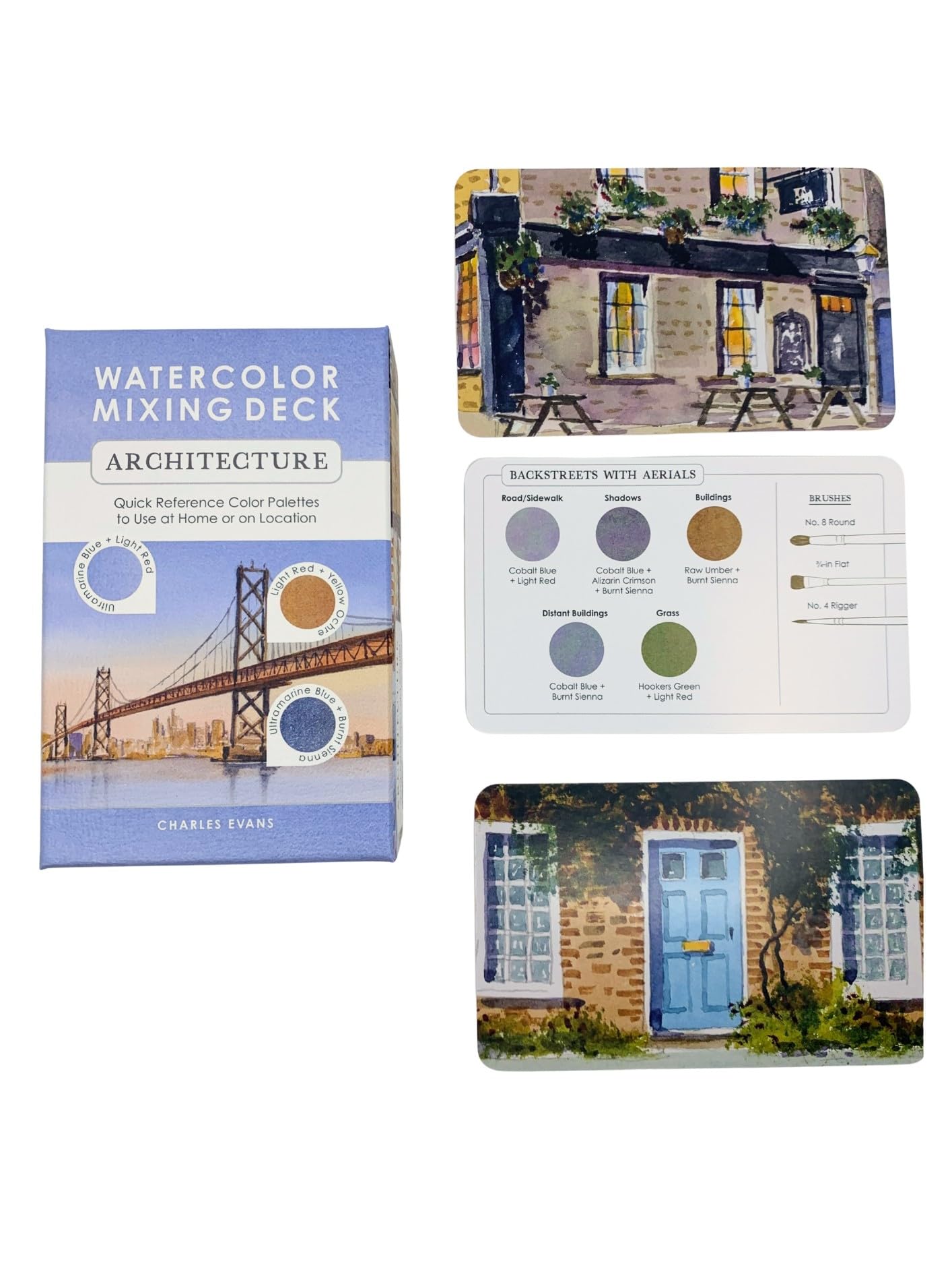 Watercolor Mixing Deck: Architecture: Quick Reference Color Palettes to Use at Home or on Location