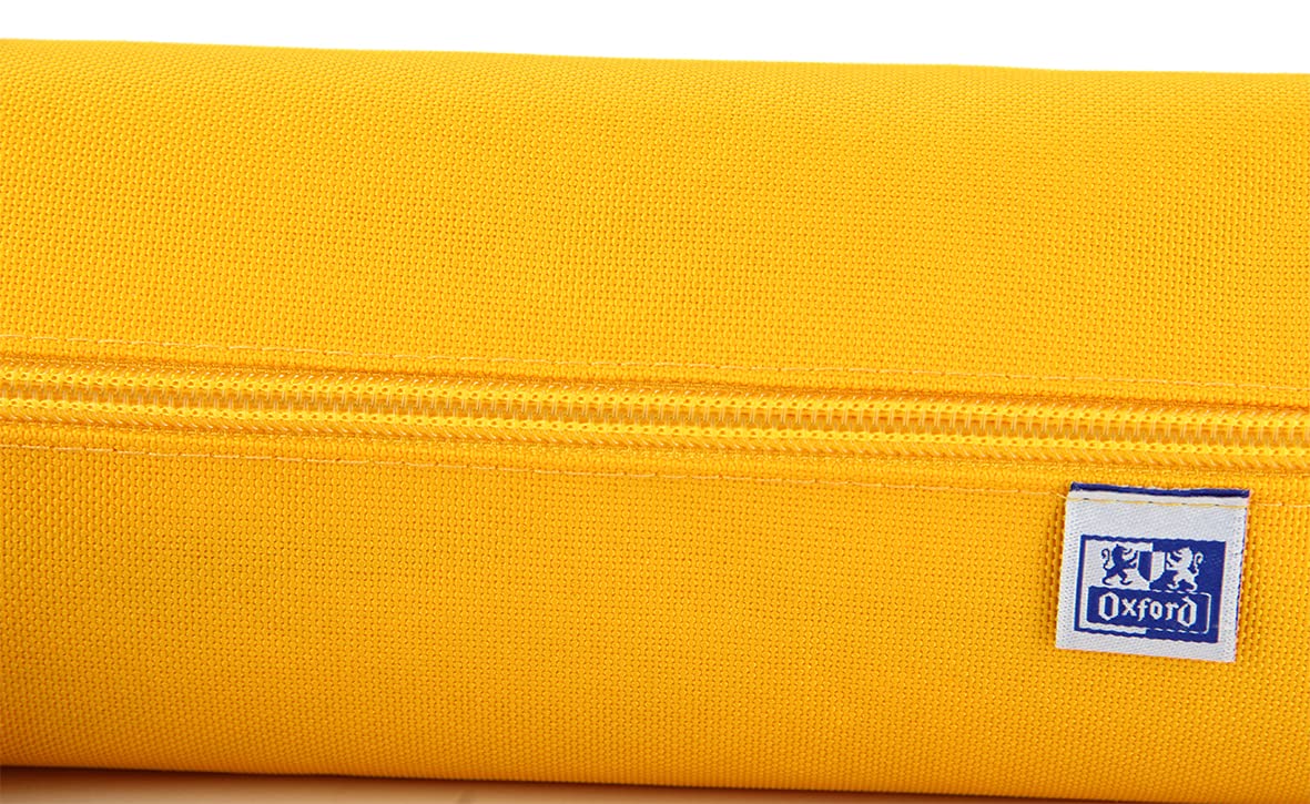 Oxford - Kangoo Kids Large Round School Pencil Case with Rubber 22 cm Yellow, Lemon Tree - Image 4