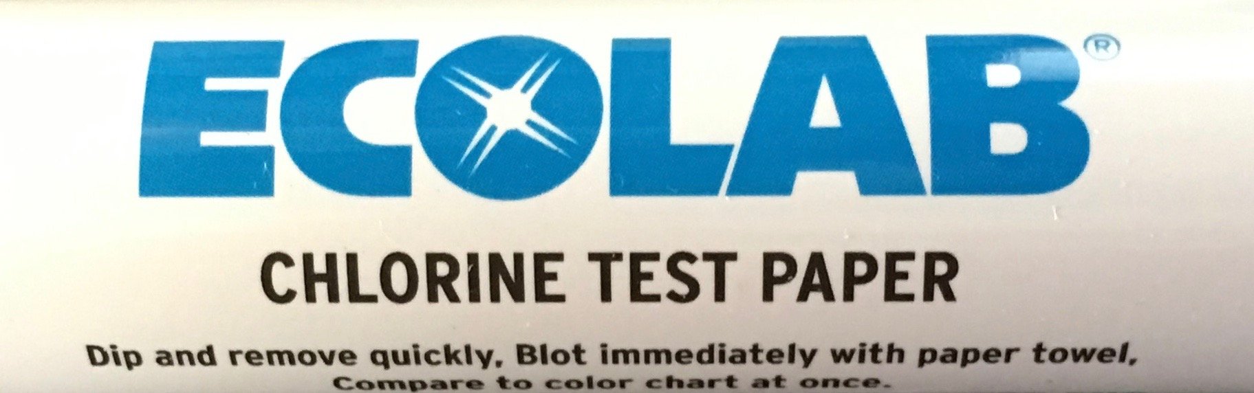 EcolabChlorine Measuring Paper Test Strips
